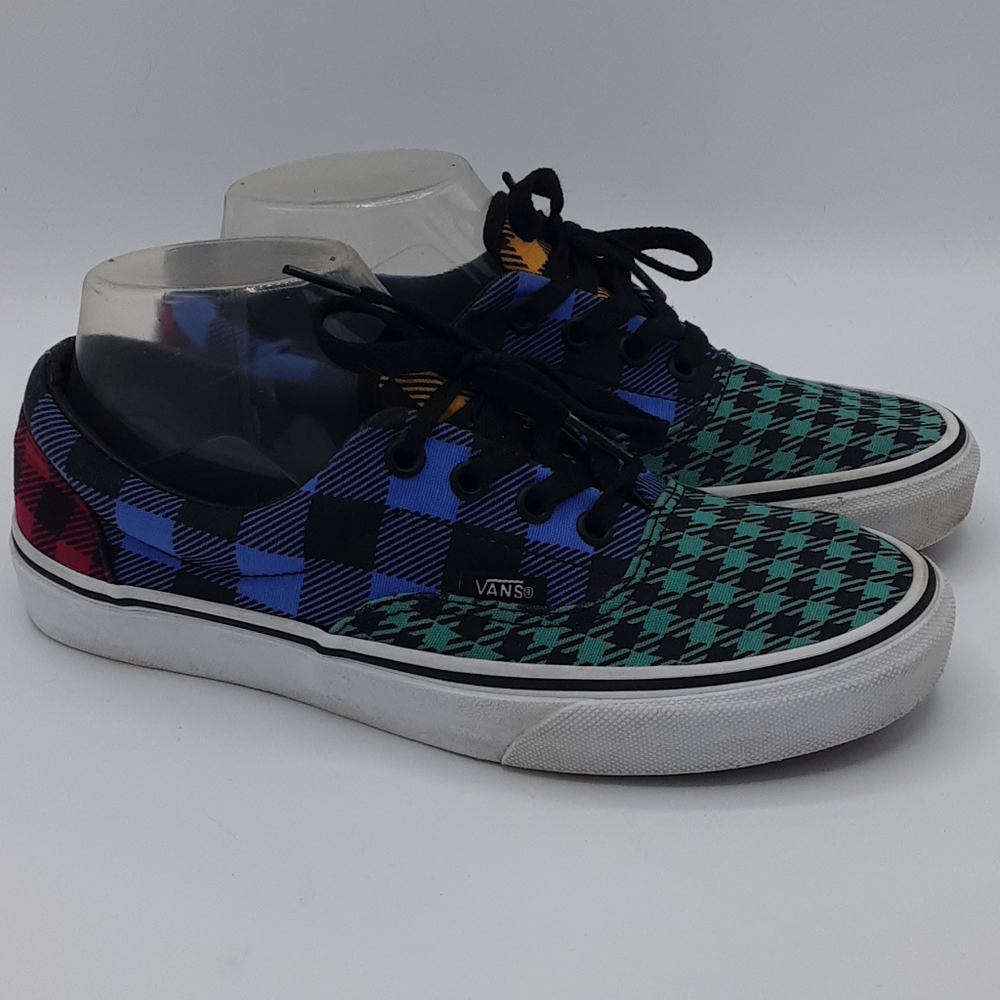 Vans Unisex Tartan Plaid Print Lace Up Skateboard Sneaker. - Picture 2 of 13